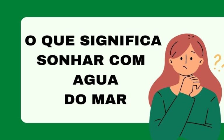 O que significa sonhar com agua do mar