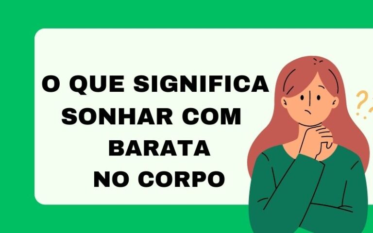 O que significa sonhar com barata no corpo