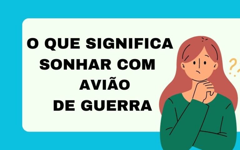 O que significa sonhar com avião de guerra