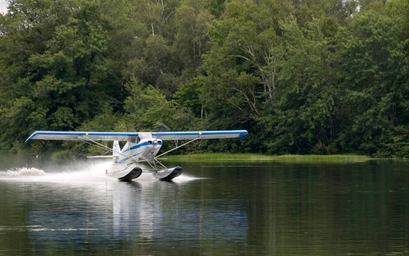 sonhar com avião pousando na água