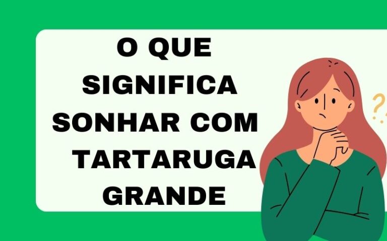 O que significa sonhar com tartaruga grande